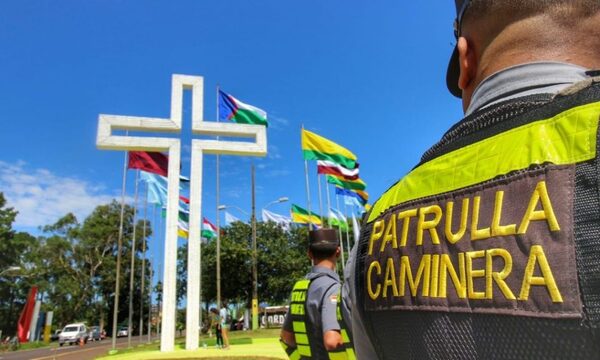 Patrulla Caminera despliega más de 300 efectivos para garantizar seguridad en peregrinación a Caacupé
