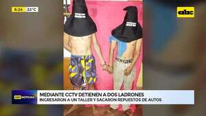 Ypané: detienen a dos ladrones de un taller mediante CCTV - ABC Noticias - ABC Color