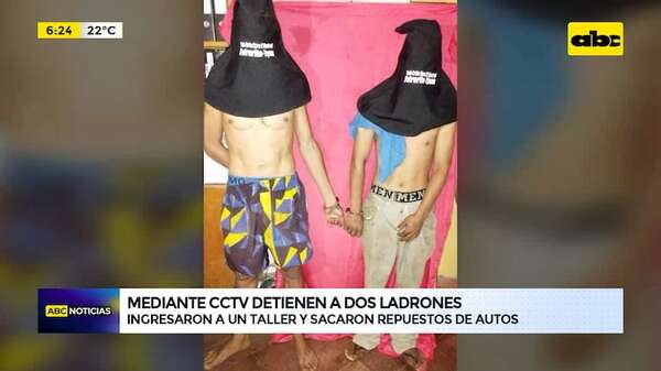 Ypané: detienen a dos ladrones de un taller mediante CCTV - ABC Noticias - ABC Color