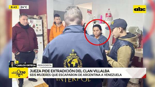 EPP: jueza pide a Venezuela la extradición de seis mujeres del clan Villalba - ABC Noticias - ABC Color
