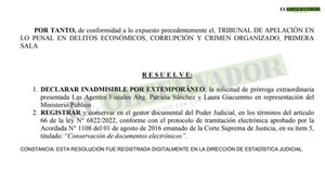 Cámara rechaza pedido de prórroga en causa sobre Caja de Jubilaciones 