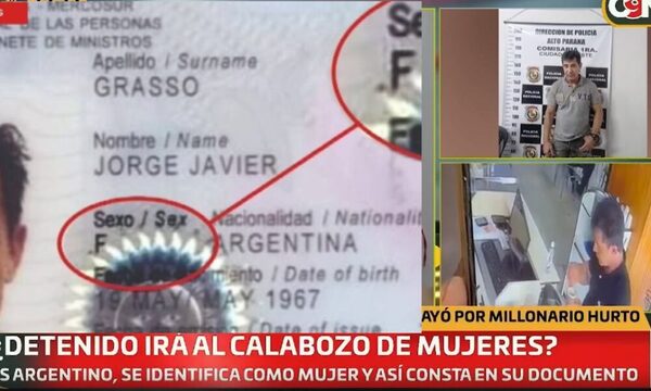 (Video) Un tipo hurtó 12 mil dólares y cuando fue preso dijo que es mujer. E’a