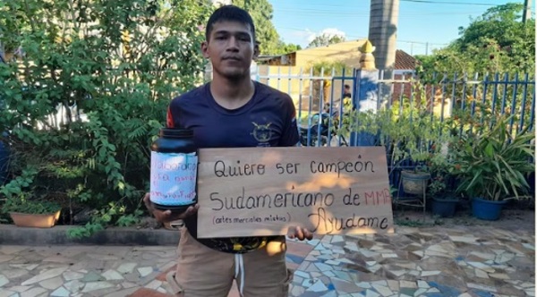 Boxeador busca ayuda para pelear en Sudamericano de MMA