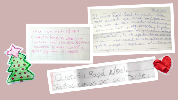 Pacientes pediátricos del Hospital Nacional de Itauguá mandan sus cartitas a Papá Noel