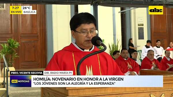 “Los jóvenes son la alegría y la esperanza”: novenario en honor a la Virgen - ABC Noticias - ABC Color