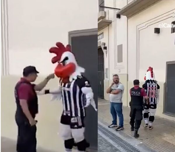 (Video) Mascota del Mineiro se hizo del “gallo” y casi terminó enjaulado