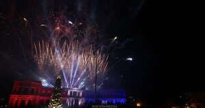 La Nación / Árbol navideño ya ilumina el Palacio de López