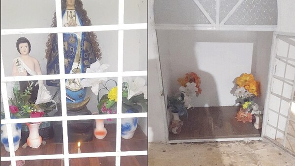 Robaron la imagen de Tupãsy Caacupé y la tiraron a la basura