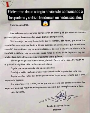 La carta de un director escolar que todos los padres deben leer » San Lorenzo PY