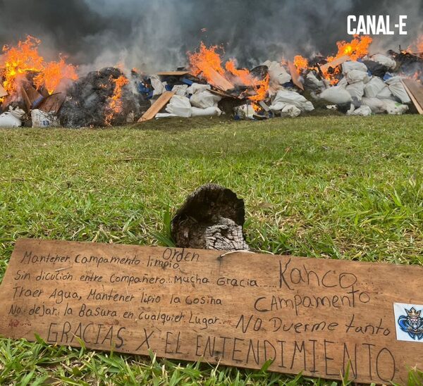 ANULAN MÁS DE 17 TONELADAS DE MARIHUANA EN LA COLONIA MARACANÁ