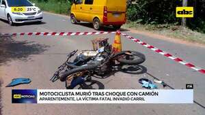 Itá: Un motociclista murió tras chocar contra un camión   - ABC Noticias - ABC Color
