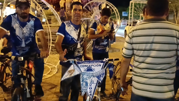 Ciclistas peregrinos concepcioneros rumbo a la basílica