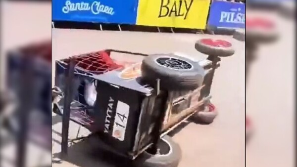 Tremendos accidentes en competencia de “Autos Locos”