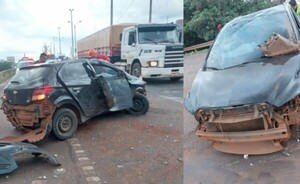 Explosión de una cubierta causó accidente en el km 4 de CDE