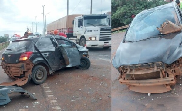 Explosión de una cubierta causó accidente en el km 4 de CDE