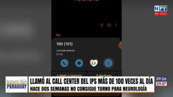 Llamó más de 100 veces a IPS y no le dieron turno