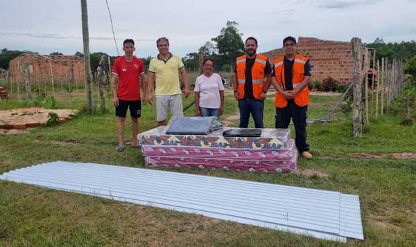 La SEN asistió a seis familias de San José de los Arroyos - Noticiero Paraguay