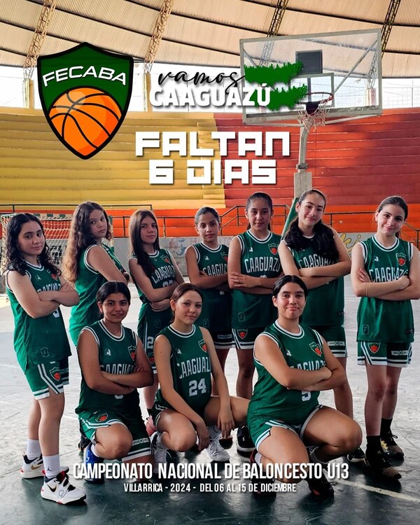 Caaguazú se alista para el Campeonato Nacional de Básquetbol U13 en Villarrica