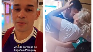 Volvió de España para abrazar a su madre luego de 5 años