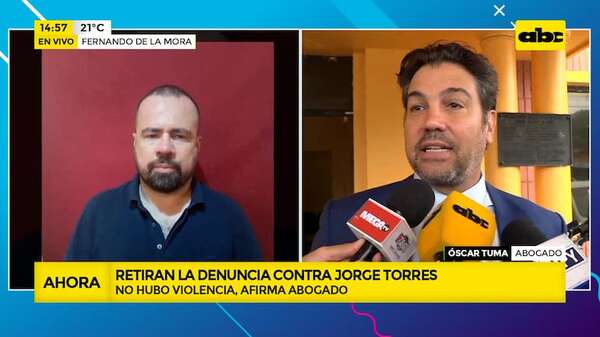 Violencia intrafamiliar: retiran denuncia contra Jorge Torres - ABC Noticias - ABC Color
