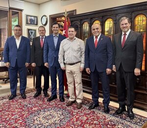 Miembros reelectos de la mesa directiva del Senado se reunieron con Horacio Cartes - El Trueno