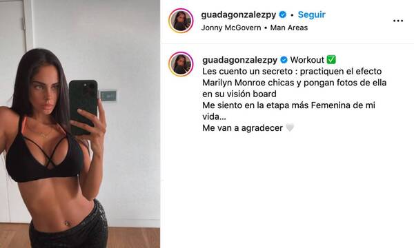 [VIDEO] Con un corto súper sensual, "Guada" González tiró un mensaje purete para las mujeres