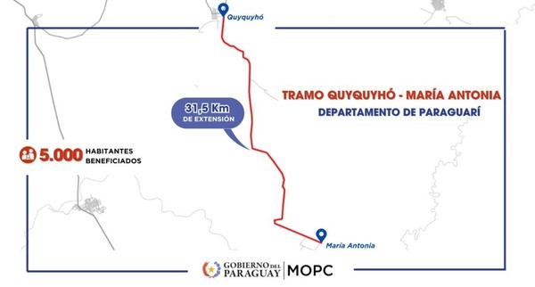 Adjudicaron la obra para el tramo Quyquyhó – María Antonia