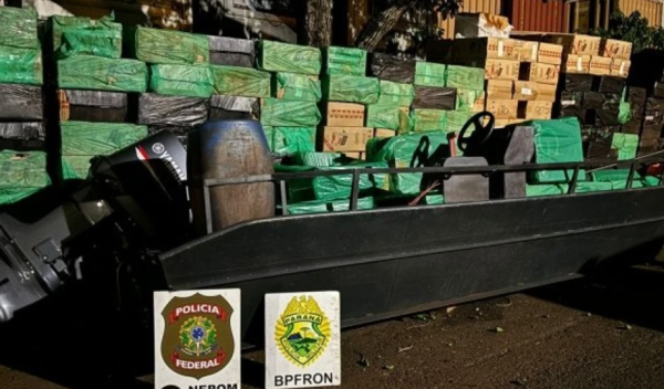 Incautan cargamento de cigarrillos de contrabando en el Lago Itaipú