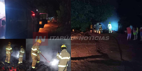 INCENDIO CONSUMIÓ DEPÓSITO DE MERCADERÍAS EN TOMÁS R. PEREIRA - Itapúa Noticias