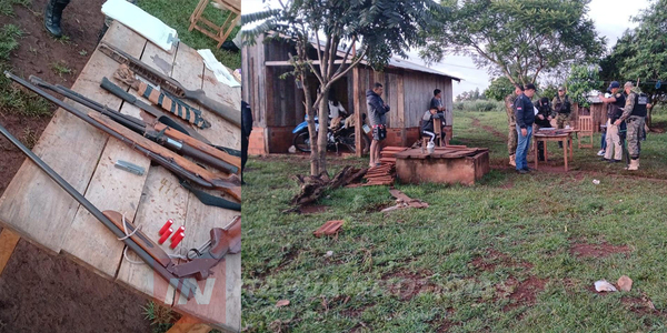 ALLANAMIENTO EN FRAM POR PRESUNTO ABIGEATO: INCAUTAN ARMAS DE FUEGO - Itapúa Noticias
