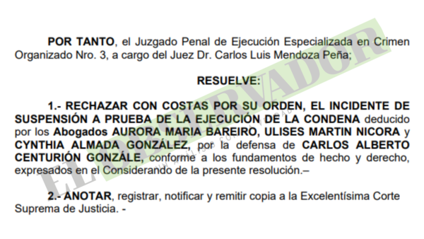 Rechazan suspensión de ejecución de condena a cómplice de lesión de confianza en el MINNA