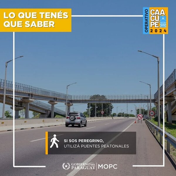Patrulla Caminera despliega más de 300 efectivos para garantizar seguridad en peregrinación a Caacupé • RADIO NACIONAL