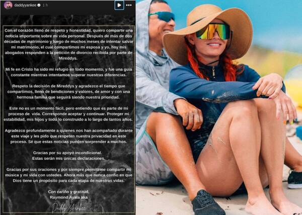 “Que 20 años no es nada…”: Tras dos décadas, Daddy Yankee confirma divorcio de Mireddys