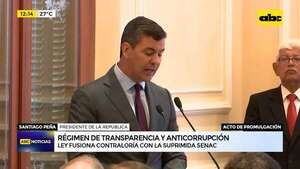 Peña promulga “Ley de Integridad”: se concreta fusión Contraloría - Senac - ABC Noticias - ABC Color