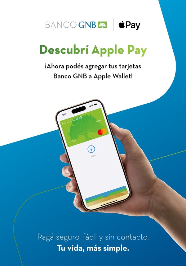 Banco GNB anuncia la integración de sus tarjetas con Apple Pay | Locales | 5Días