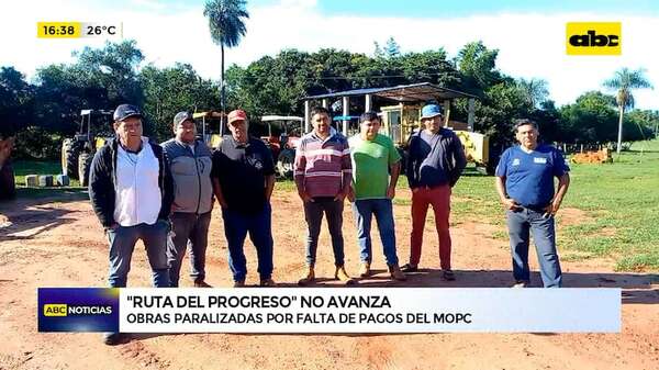 Video: obras en la “Ruta del Progreso” están paralizadas por falta de pagos del MOPC - ABC Noticias - ABC Color