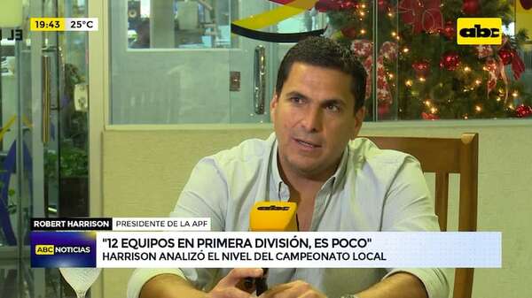 Video: Harrison cree improbable el aumento de clubes en la Primera División - ABC Noticias - ABC Color