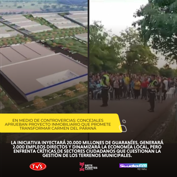 Controversia en Carmen del Paraná: Aprobación de venta de terrenos municipales genera manifestaciones - TVS