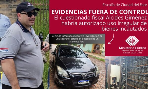El cuestionado fiscal Alcides Giménez dispone de bienes incautados