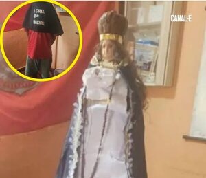 CHESPI ROBÓ UNA VIRGEN Y QUEDÓ DETENIDO