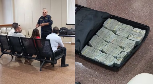 Detienen a colombianos con casi un millón de dólares en una maleta - ADN Digital