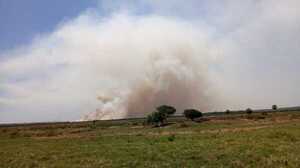 Incendio de gran magnitud en la ruta Luque-San Bernardino