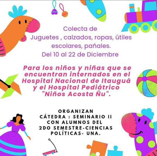 Escuela de Ciencias Políticas de la UNA organiza colecta a beneficio de los niños y niñas de Itauguá y Acosta Ñu • RADIO NACIONAL