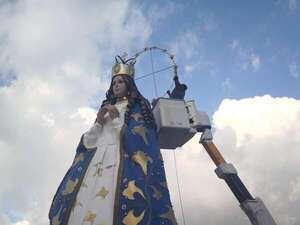 Video: gran escultura de la Virgen de Caacupé ya se puede apreciar detrás  de la Basílica - Nacionales - ABC Color