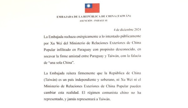 Propuesta de ministro chino es rechazado por Taiwan