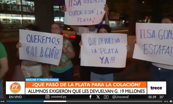 Padres y alumnos lalan por la plata de colación que se esfumó en manos de la familia de la delegada