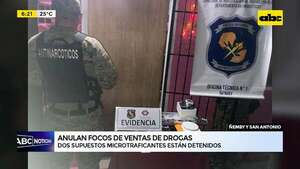 Video: Anulan focos de ventas de drogas en dos concurridos barrios de la Capital  - ABC Noticias - ABC Color