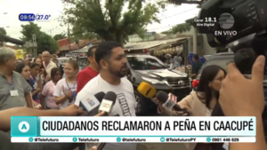 Reclaman a Peña en Caacupé