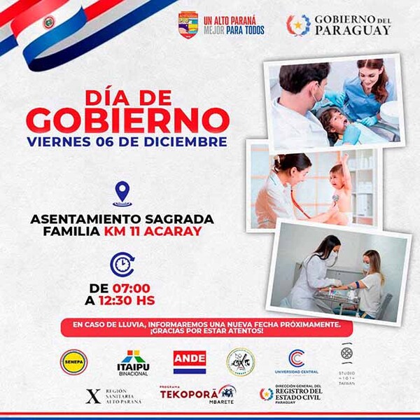 Gobernación de Alto Paraná lleva servicios esenciales al Asentamiento Sagrada Familia del Km. 11 Acaray | DIARIO PRIMERA PLANA
