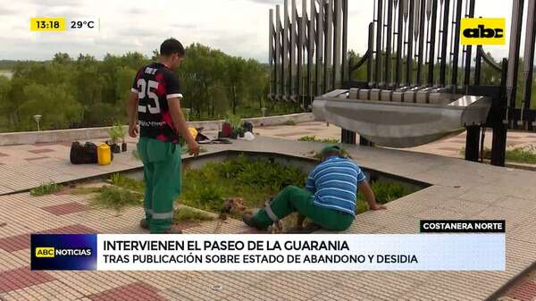 Video: intervienen Paseo de la Guarania en la Costanera tras publicación sobre su estado de abandono - ABC Noticias - ABC Color